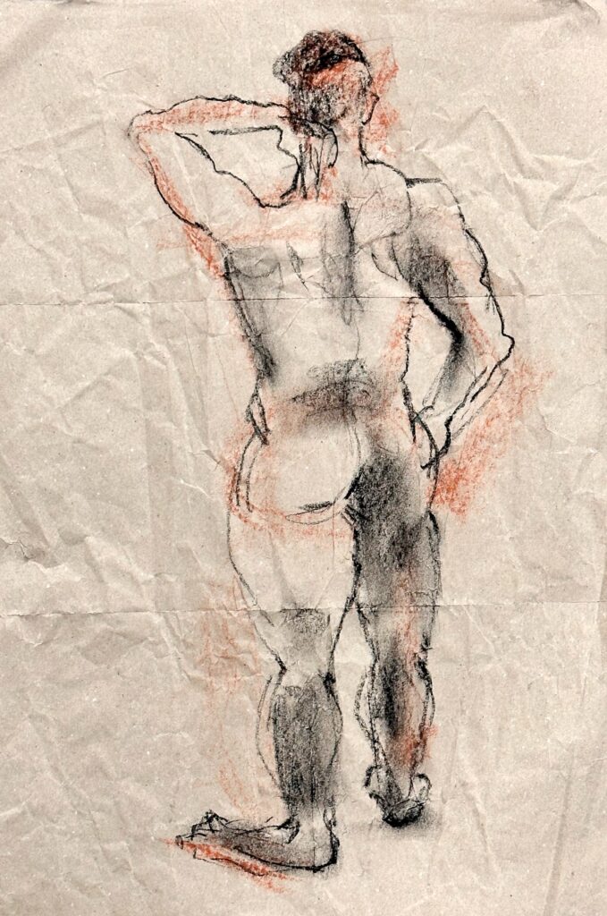 男性ヌード　立ちポーズ